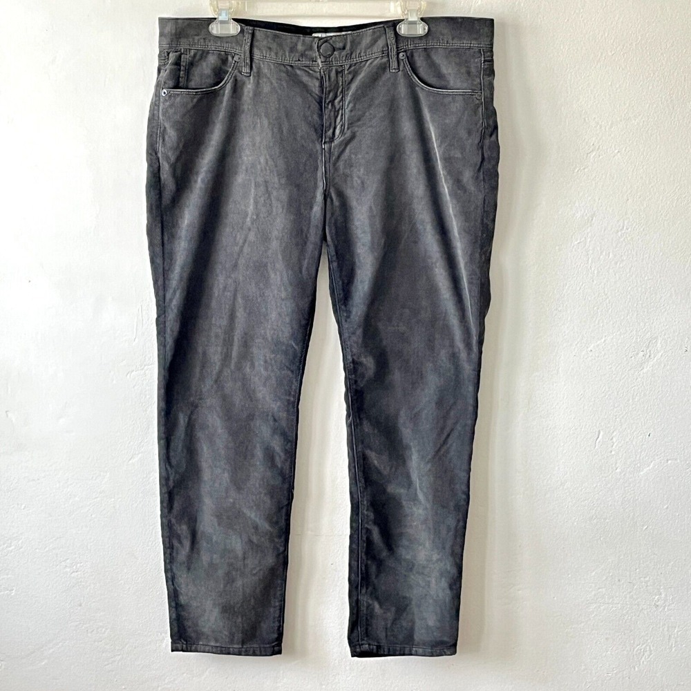 Free People Womens Gray Mid-Rise Corduroy Ankle Pants Size 31 Tapered‎ Leg Slim
